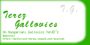 terez gallovics business card